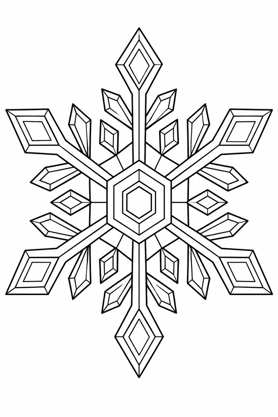 Diamond-Tipped Snow Crystal