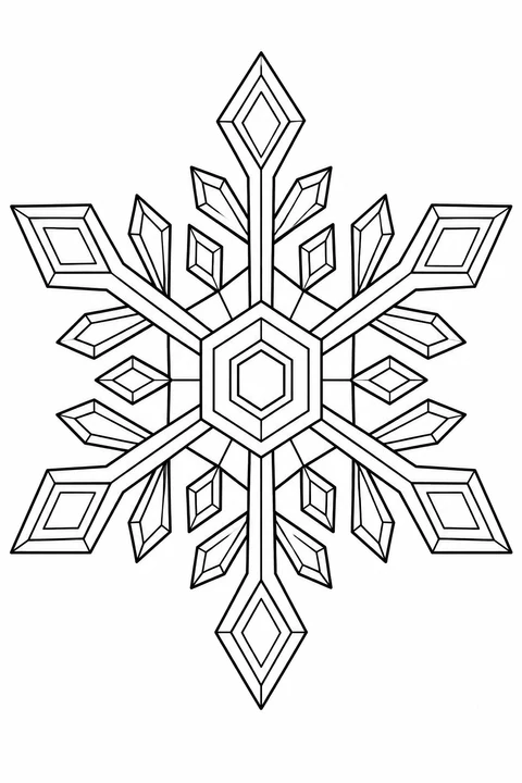 Diamond-Tipped Snow Crystal