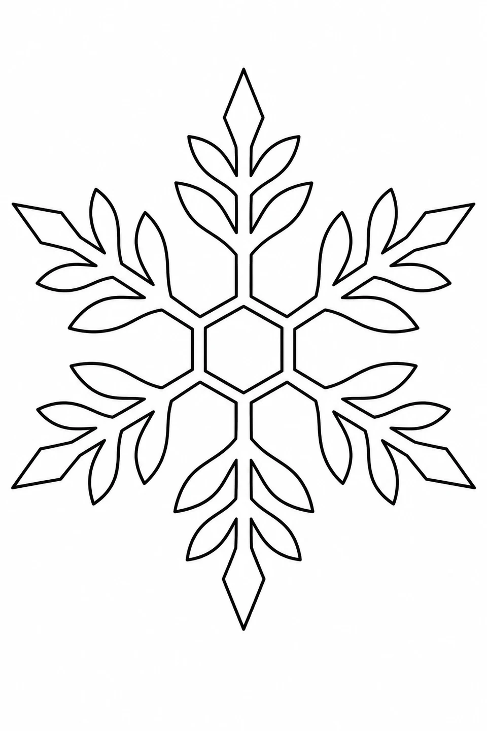 Leaf-Branched Snowflake