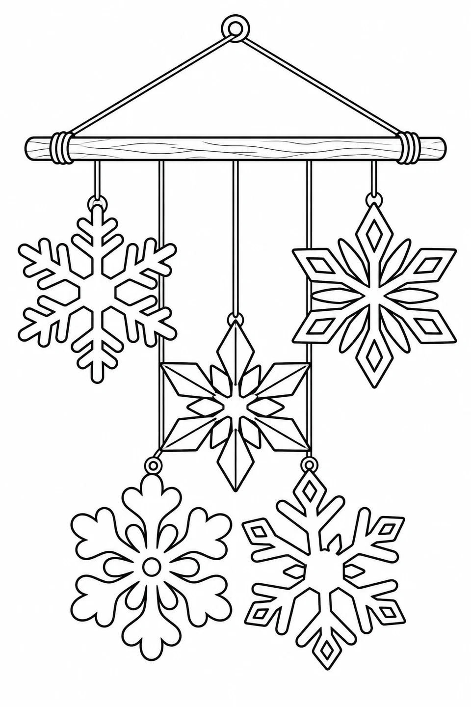 Hanging Snowflake Mobile