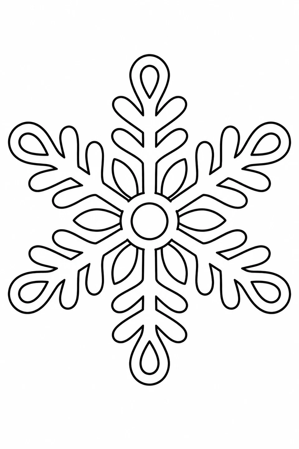 Snowflake with Rounded Loops