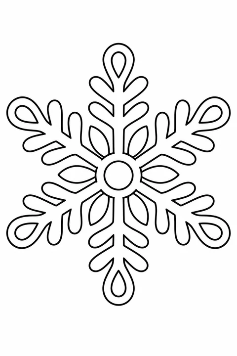 Snowflake with Rounded Loops