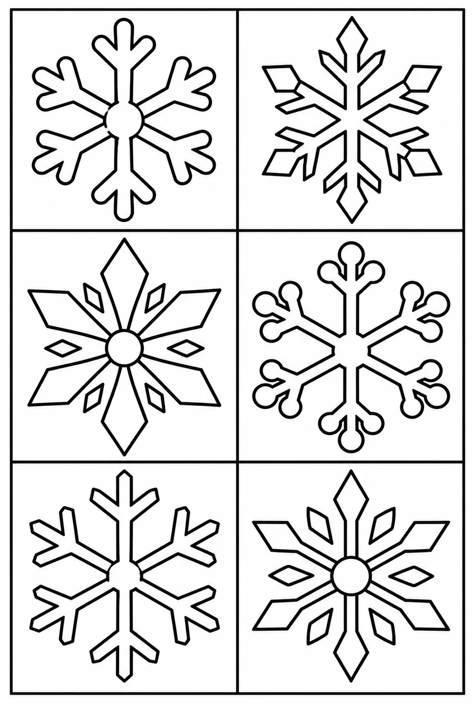 Six-Panel Snowflake Pattern