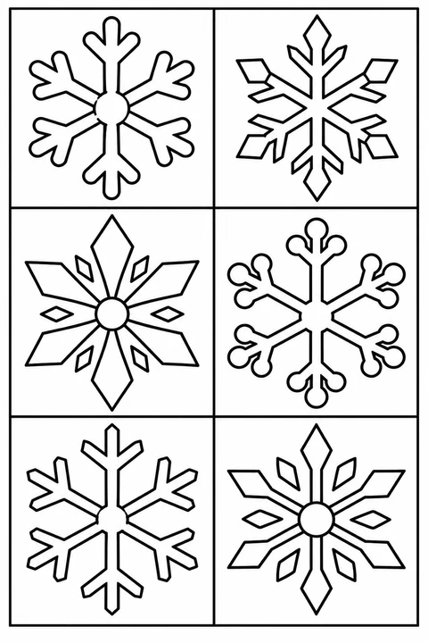 Six-Panel Snowflake Pattern